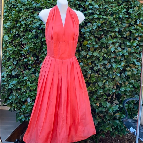 Depinno Dresses & Skirts - Vintage Salmon Halter dress w/matching jacket